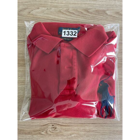 Polo Ralph Lauren Big Pony Polo Shirt Mens M Red Custom Slim Fit Classic 3 - Picture 11 of 11